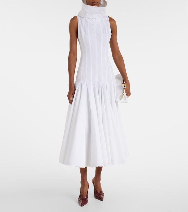 Jacquemus Triana cotton poplin midi dress