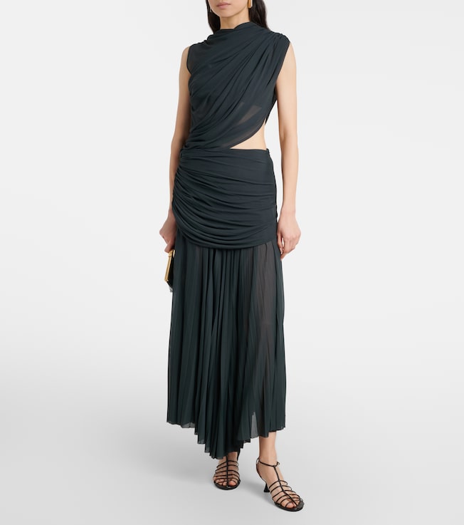 Proenza Schouler Irma cutout draped jersey midi dress