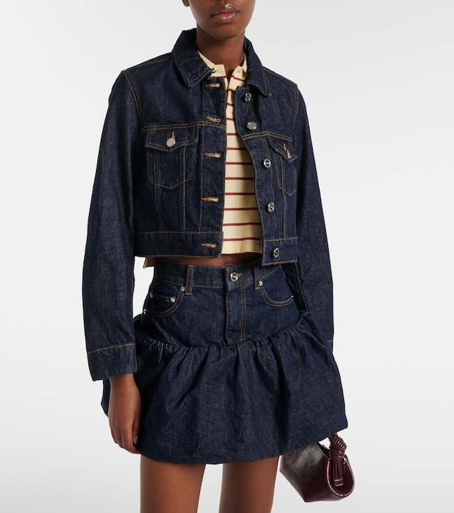 GANNI Cropped denim jacket
