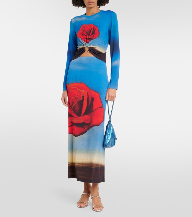 Bedrucktes Top aus Jersey | Rabanne