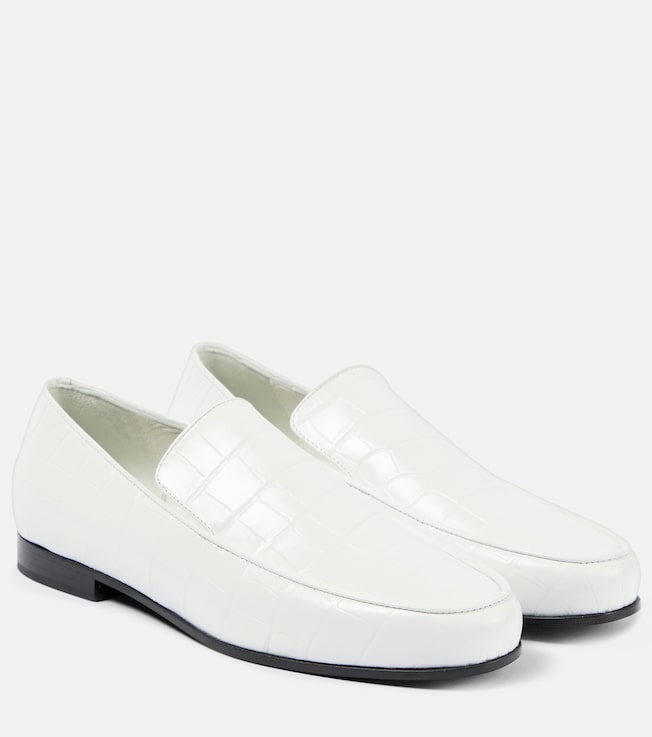 TOTEME The Oval croc-effect leather loafers