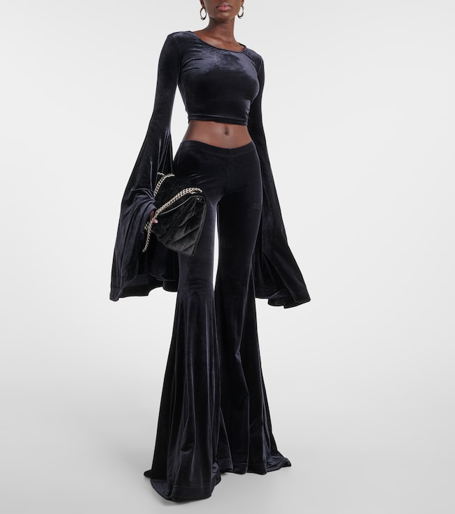 Vetements Velvet crop top