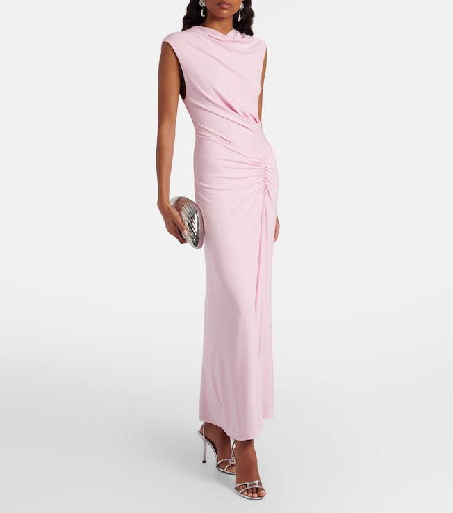 SIMKHAI Acacia ruched jersey maxi dress