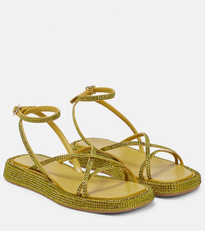Gia Borghini Gia/Rhw Rosie embellished leather 16 S sandals