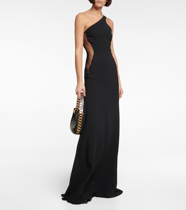 Stella McCartney One-shoulder cady maxi dress