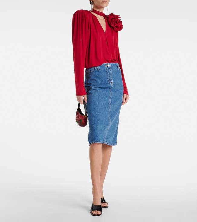 Magda Butrym Denim midi skirt