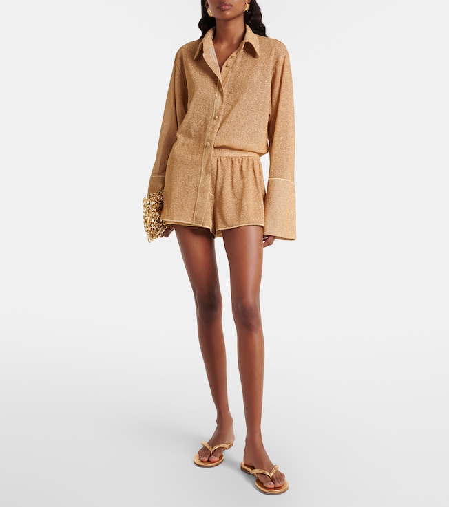 Oséree Lumière lamé shorts