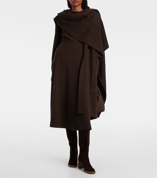 Jardin des Orangers Wool and cashmere midi skirt