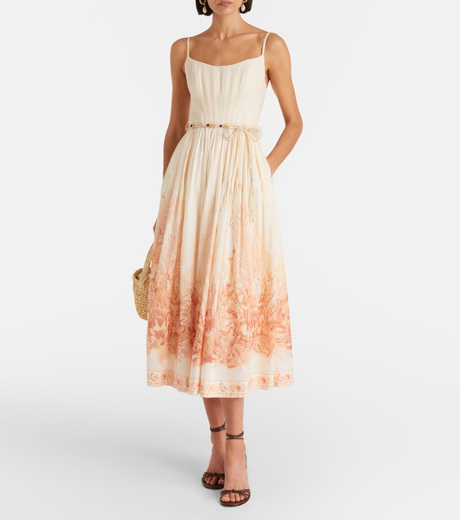 Zimmermann Wanderlust printed cotton midi dress