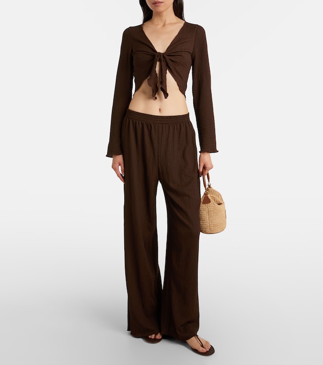 Jade Swim Dania sheer crop top