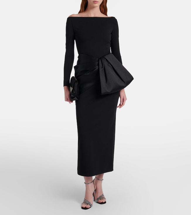 Solace London Rhianne satin-trimmed cocktail dress
