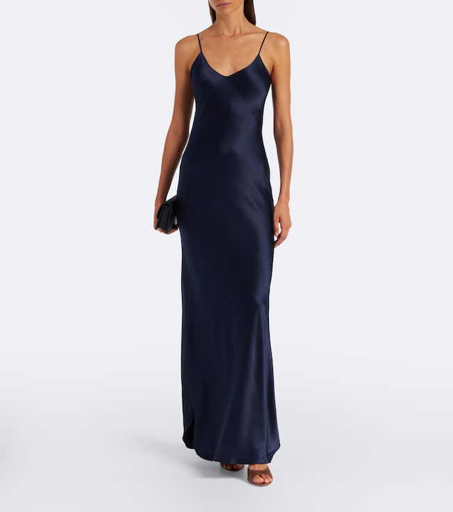 Nili Lotan Cami silk satin slip dress