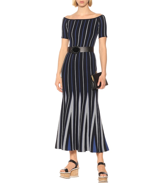 Gabriela Hearst Medea striped wool maxi dress