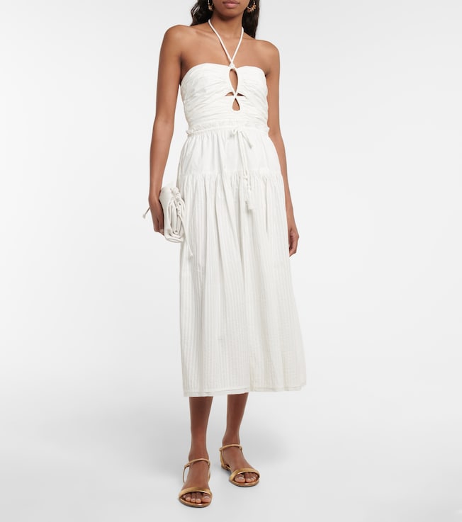 Ulla Johnson Emmaline halterneck cotton poplin midi dress