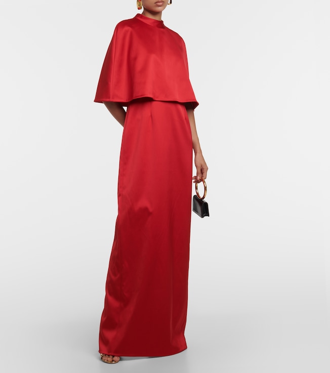 Carolina Herrera Caped satin gown