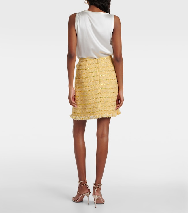 Giambattista Valli Giambattista Valli Fringed bouclé miniskirt