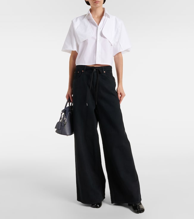 MM6 Maison Margiela Cotton cropped shirt