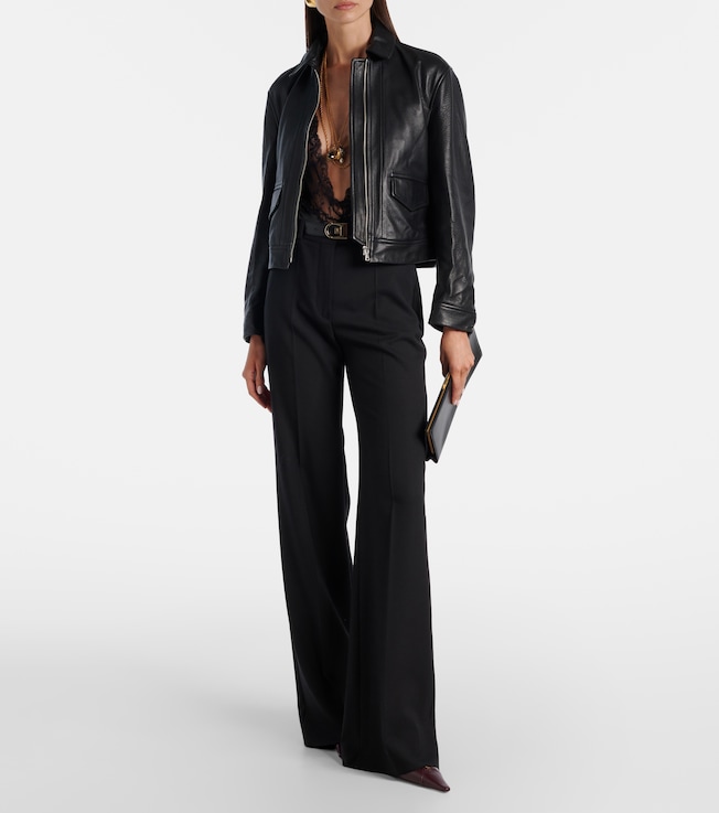 NOUR HAMMOUR Layne leather jacket