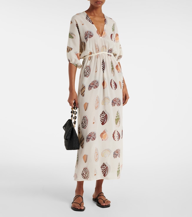 Eres Coffea printed silk maxi dress