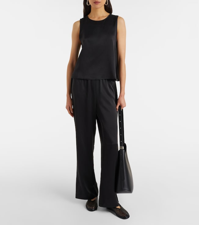 Asceno Sofia silk charmeuse tank top