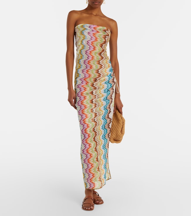Missoni Zigzag gathered maxi dress