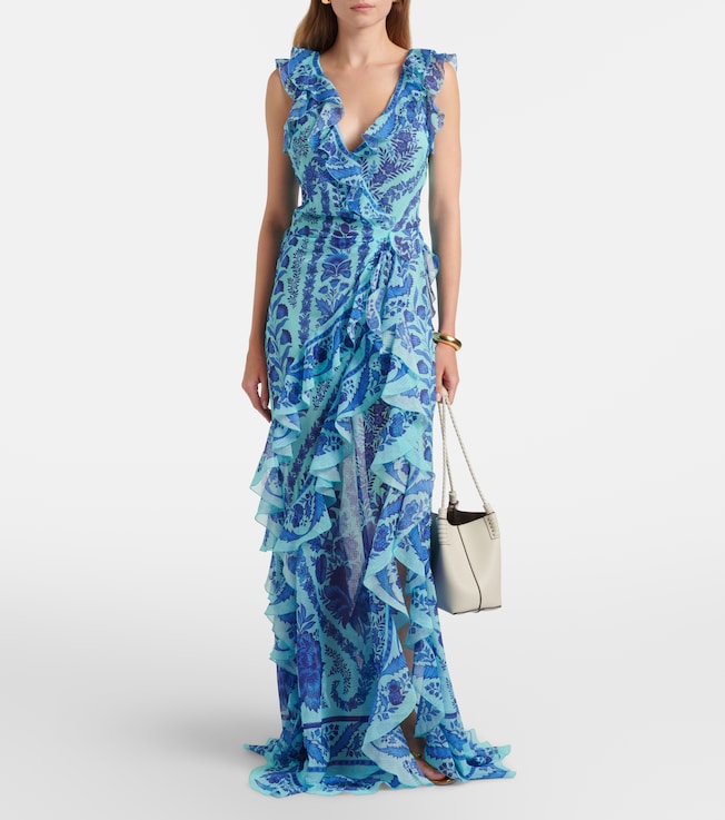 Etro Floral ruffled gown