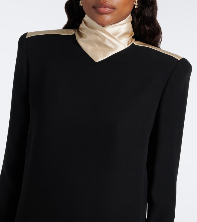Valentino Garavani Valentino Garavani Cady Couture satin-trimmed minidress