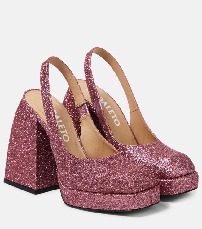 NODALETO Bulla Jill glitter slingback pumps