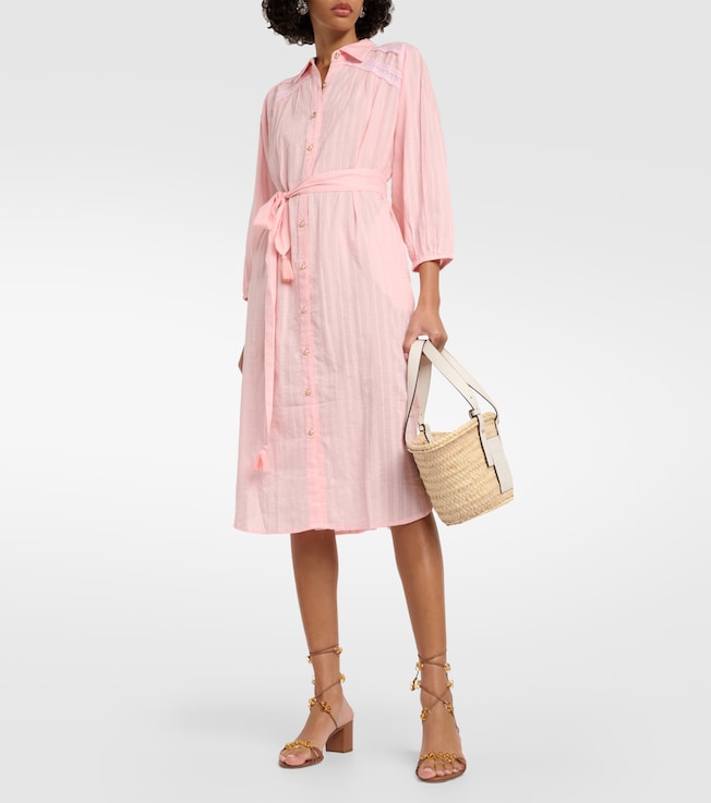 Melissa Odabash Cressida belted cotton shirt dress