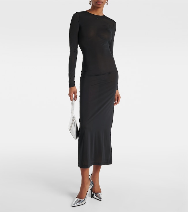 Courrèges Open-back jersey midi dress