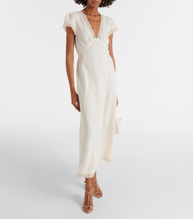 RIXO Clarice lace-trimmed midi dress