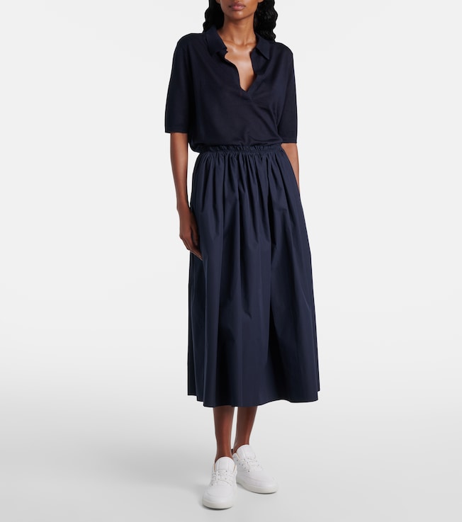 Gabriela Hearst Chiara cotton poplin midi skirt