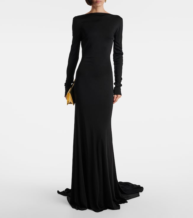 David Koma Gathered jersey gown