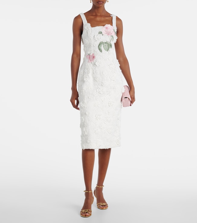 LEO LIN Bridal Larissa floral lace midi dress