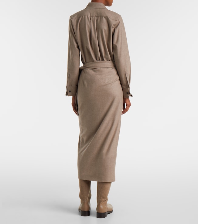  Max Mara Bingo cashmere-blend wrap skirt