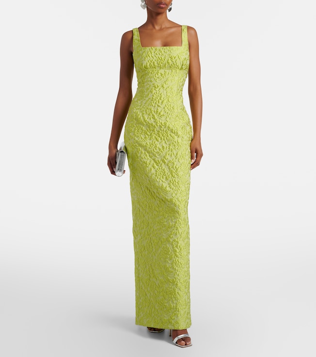 Emilia Wickstead Micheline floral cloqué gown