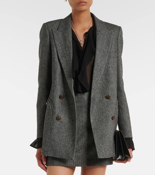 Blazé Milano Everyday herringbone wool-blend blazer