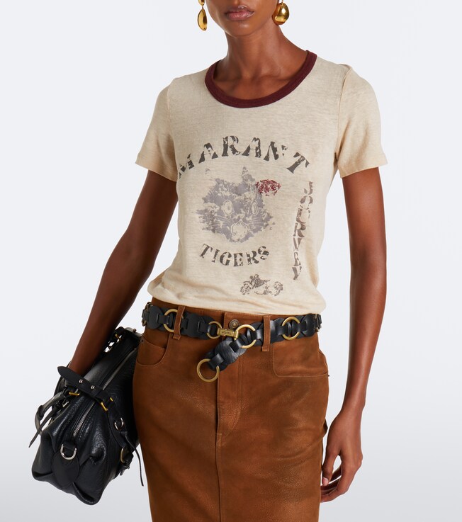 Marant Étoile Kiliann printed linen T-shirt