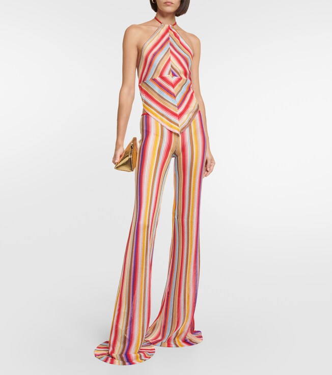 Missoni Mare Striped low-rise flared pants