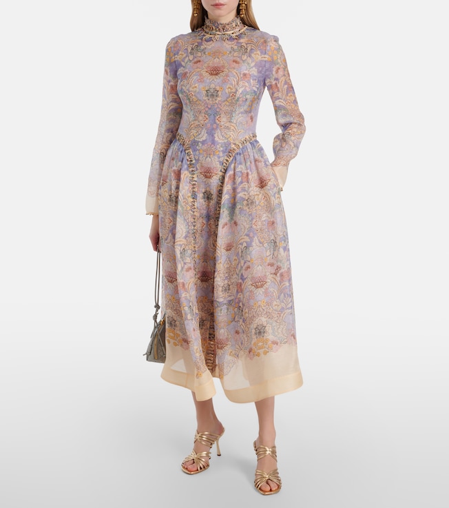 Zimmermann Rebellion linen and silk midi dress