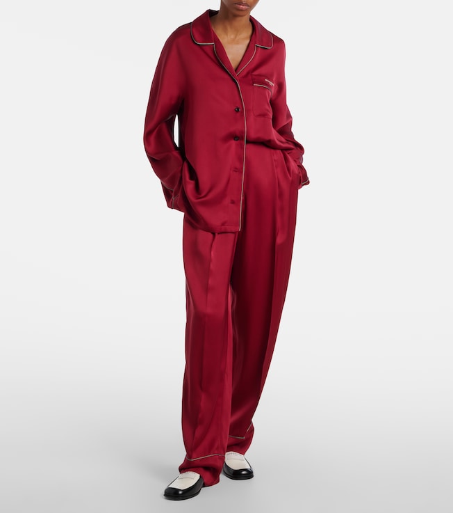 Givenchy Silk satin wide-leg pants