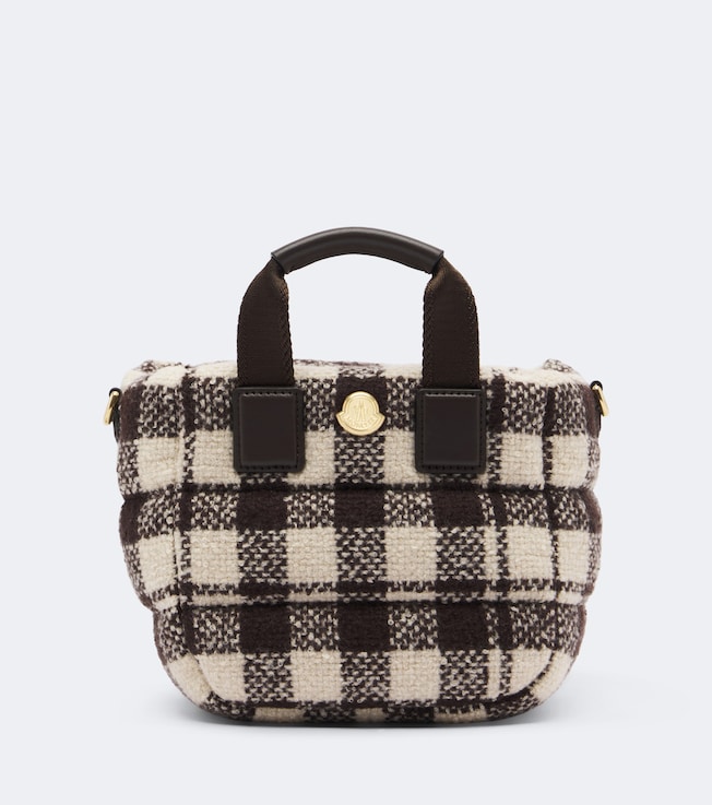 Moncler Caradoc Mini checked canvas tote bag