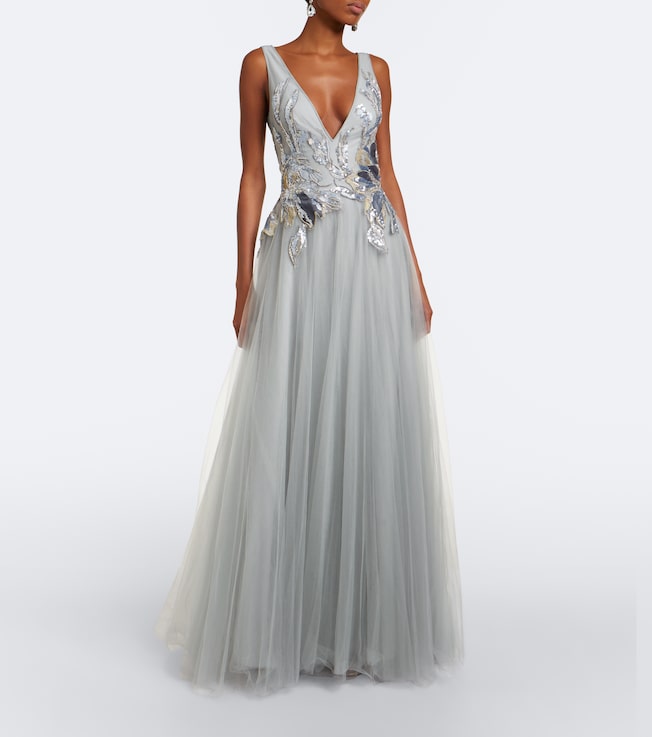 Costarellos Costarellos Vianna embellished tulle gown