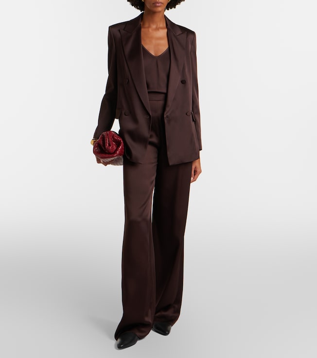 Max Mara Arca double-breasted satin blazer