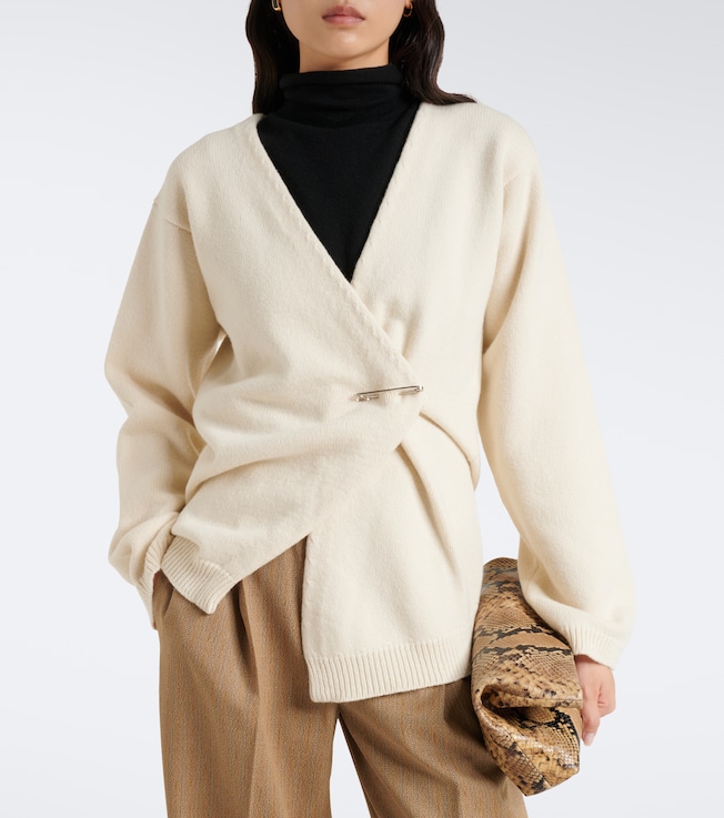 Róhe Wool and cashmere wrap cardigan