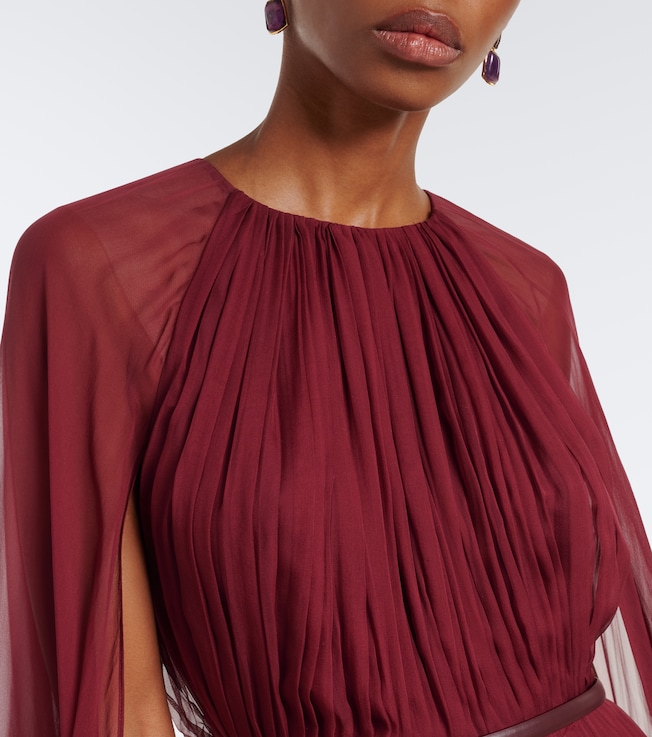 Max Mara Max Mara Elegante belted silk chiffon gown