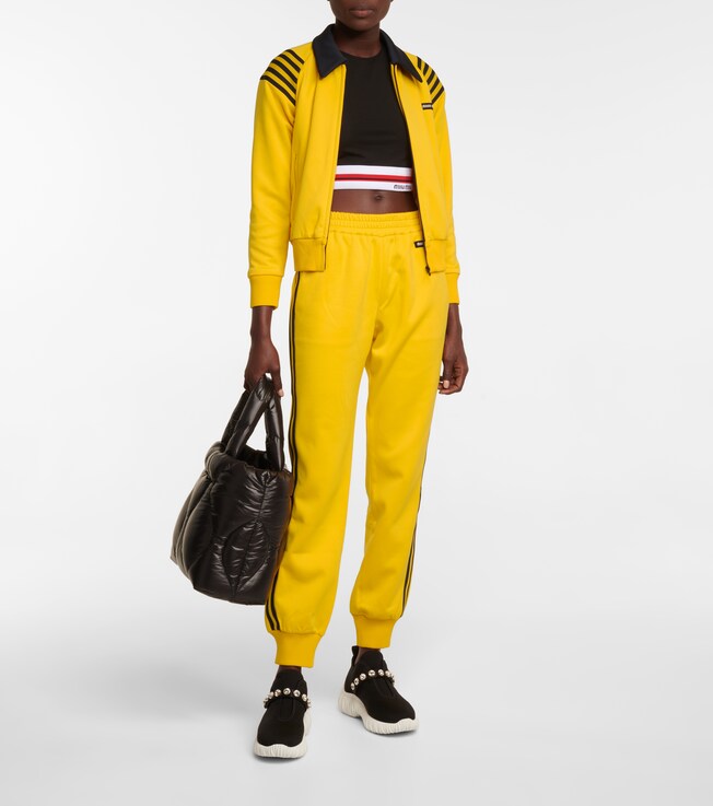 Miu Miu Technical jersey trackpants