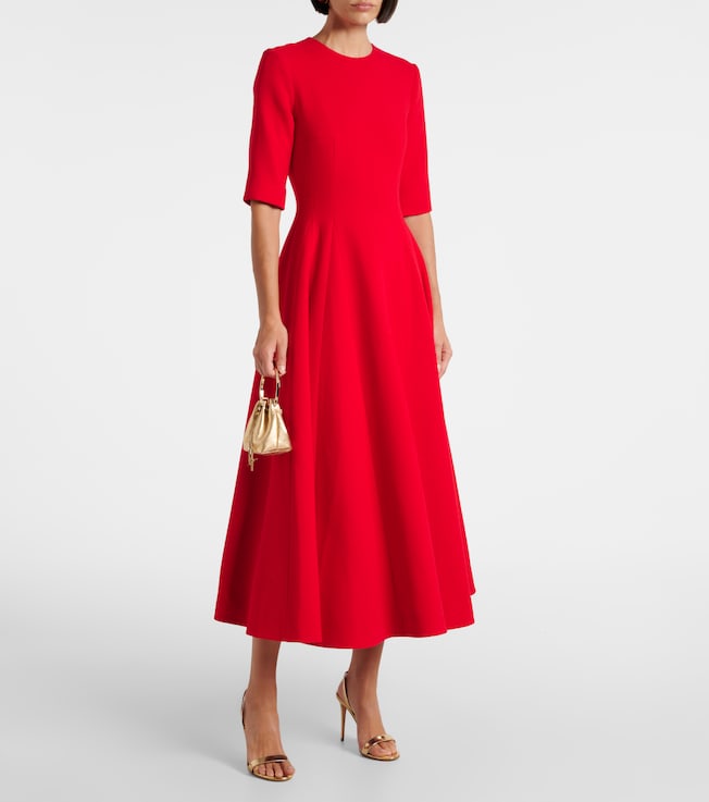 Emilia Wickstead Georgie wool georgette midi dress