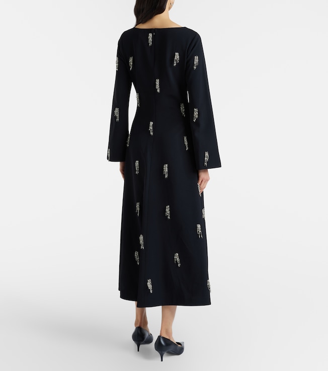 SIMKHAI Simkhai Coretta embellished crêpe midi dress