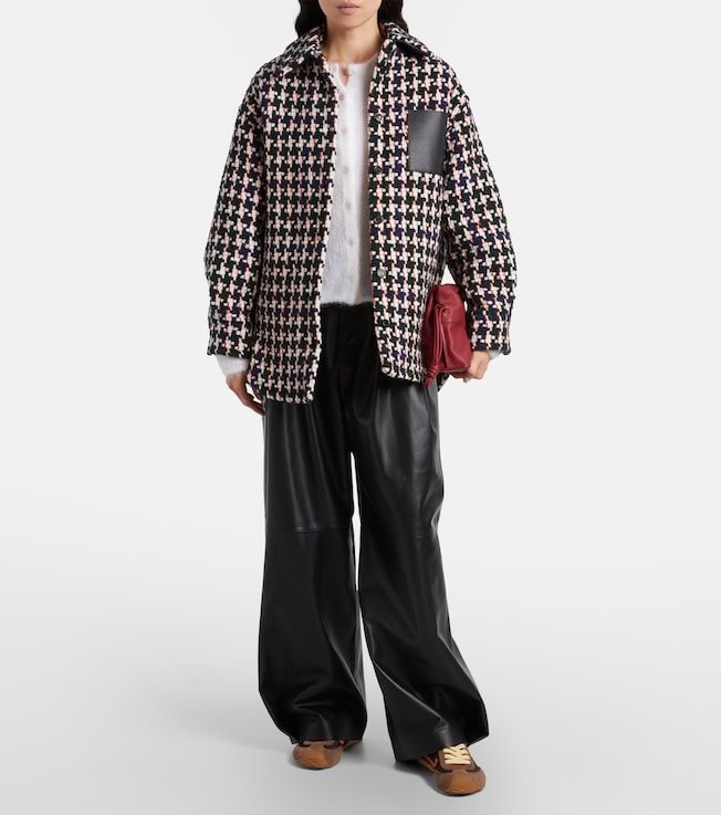 Loewe Leather-trimmed overshirt